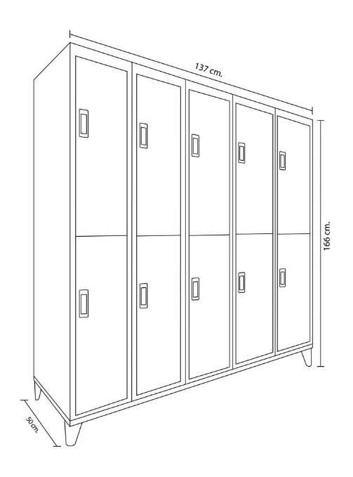 locker size chart and dimensions